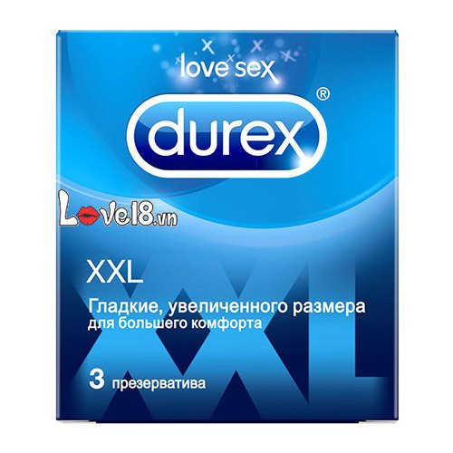  Nhập sỉ Bao cao su Durex XXL size lớn hộp 3 cái loại tốt