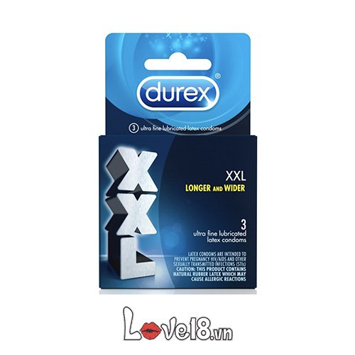  Nơi bán Bao cao su Durex XXL size lớn hộp 3 cái nhập khẩu