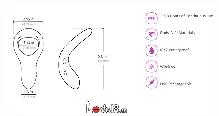  Kho sỉ Vòng rung đeo dương vật điều khiển qua app Lovense Diamo chính hãng